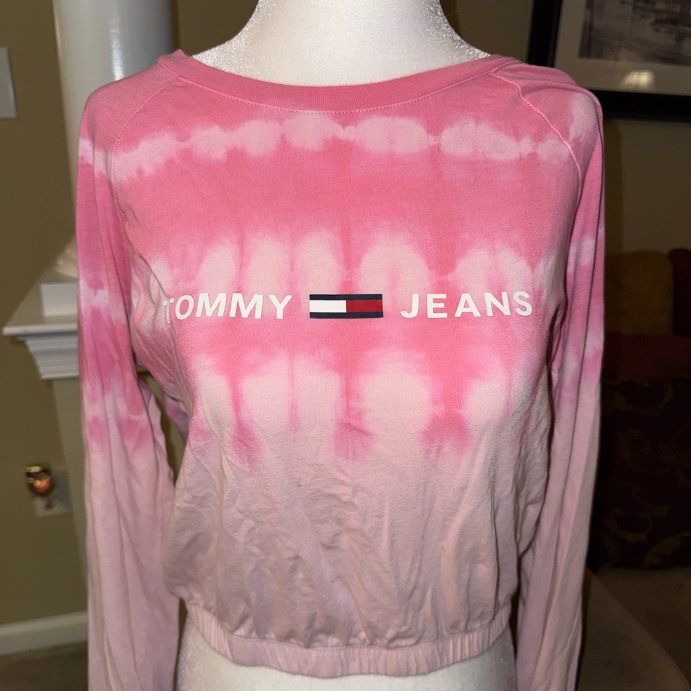 Tommy Hilfiger Pink Tie-Dye Longsleeve Women's Top